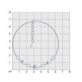 Браслет SOKOLOV - Серебро 925, Топаз, Фианит (арт. 92050100)