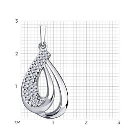 Подвеска Diamant - Серебро 925, Фианит (арт. 94-130-00691-1)