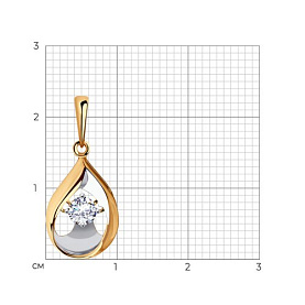 Подвеска SOKOLOV - Золото 375, Фианит (арт. 036005-4)