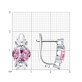 Серьги SOKOLOV - Серебро 925, Фианит (арт. 94027643-91)