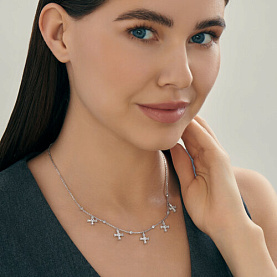 Колье SOKOLOV - Серебро 925, Фианит (арт. 94071243)