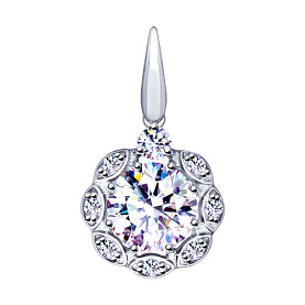 Подвеска SOKOLOV - Серебро 925, Фианит (арт. 94032161)