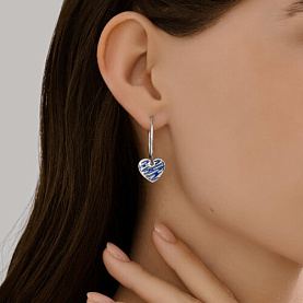 Серьги Diamant - Серебро 925, Эмаль (арт. 94-121-02249-1)