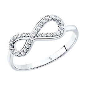 Кольцо SOKOLOV - Серебро 925, Фианит (арт. 94011256)