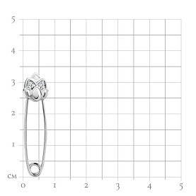 Булавка Talant - Серебро 925, Фианит (арт. 61-72-0001-12175)
