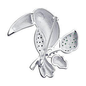 Брошь SOKOLOV - Серебро 925, Фианит, Эмаль (арт. 94040244)