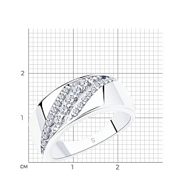 Кольцо SOKOLOV - Серебро 925, Фианит (арт. 94011986)