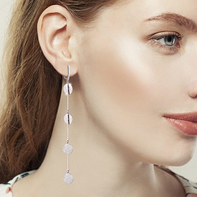 Серьги Аквамарин - Серебро 925 (арт. 36124.5)