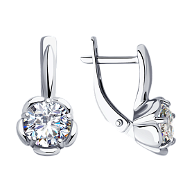 Серьги SOKOLOV - Серебро 925, Фианит (арт. 94023457)