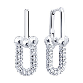 Серьги SOKOLOV - Серебро 925, Фианит (арт. 94027372)