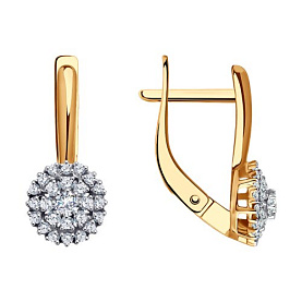 Серьги Diamant - Золото 585, Фианит (арт. 51-120-01945-1)