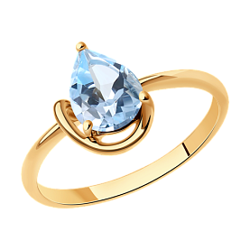 Кольцо Diamant - Золото 585, Топаз, Фианит (арт. 51-310-01560-2)