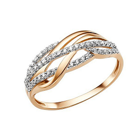 Кольцо ЮФ Династия - Золото 375, Фианит (арт. 010871-5102)