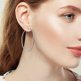 Серьги Аквамарин - Серебро 925 (арт. 32233р.5)