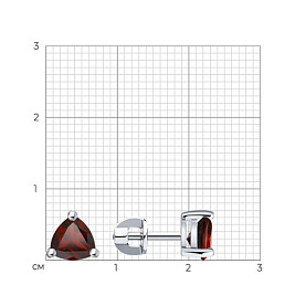 Серьги SOKOLOV - Серебро 925, Гранат (арт. 92020042)