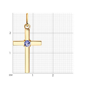 Подвеска SOKOLOV - Серебро 925, Танзанит (арт. 92030779)