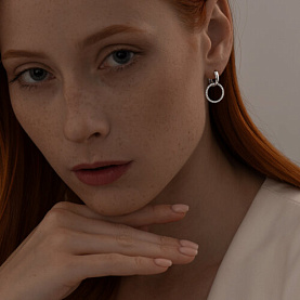 Серьги SOKOLOV - Серебро 925, Фианит (арт. 94025851)