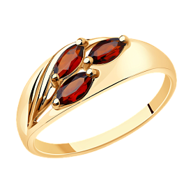 Кольцо SOKOLOV - Золото 375, Гранат (арт. 37716211)