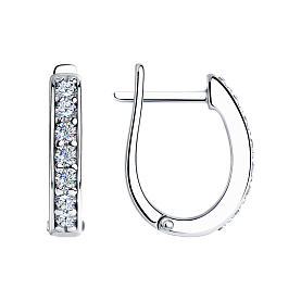 Серьги SOKOLOV - Серебро 925, Фианит (арт. 94024239)