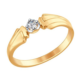 Кольцо SOKOLOV - Золото 585, Бриллиант (арт. 1011608)