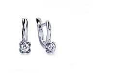 Серьги Platinum Lab. - Платина 950, Бриллиант (арт. ПС-201-01)