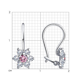 Серьги SOKOLOV - Серебро 925, Фианит (арт. 94026645)
