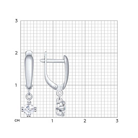 Серьги SOKOLOV - Серебро 925, Фианит (арт. 94022007)