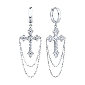 Серьги SOKOLOV - Серебро 925, Фианит (арт. 94027066)