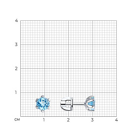 Серьги SOKOLOV - Серебро 925, Топаз (арт. 92020039)