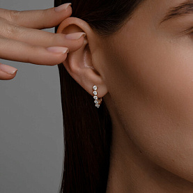 Серьги Diamant - Золото 585, Фианит (арт. 51-120-02785-1)