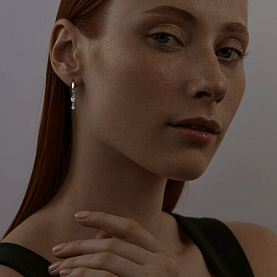 Серьга SOKOLOV - Серебро 925, Фианит (арт. 94170146)