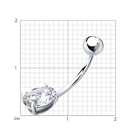 Пирсинг SOKOLOV - Серебро 925, Фианит (арт. 94060056)