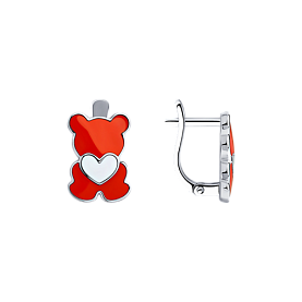 Серьги SOKOLOV - Серебро 925, Эмаль (арт. 94024143)