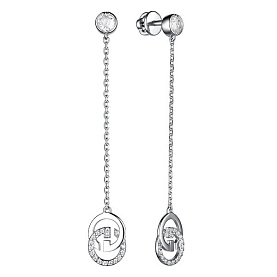 Серьги Дар - Серебро 925, Фианит (арт. С-5048рс200)