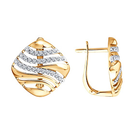 Серьги SOKOLOV - Золото 585, Фианит (арт. 0200912)