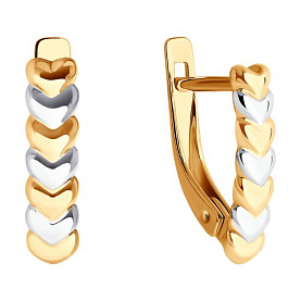 Серьги Diamant - Золото 585, Фианит (арт. 51-120-02212-1)