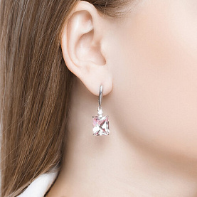 Серьги SOKOLOV - Серебро 925, Синтетический ситалл , Фианит (арт. 92021426)