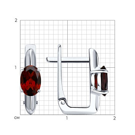 Серьги SOKOLOV - Серебро 925, Гранат (арт. 92025346)
