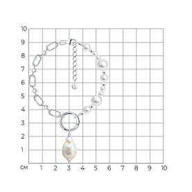 Браслет SOKOLOV - Серебро 925, Жемчуг имитация, Жемчуг культивированный (арт. 92050188)