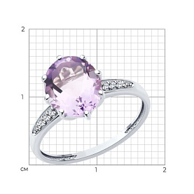 Кольцо Diamant - Серебро 925, Аметист, Фианит (арт. 94-310-02054-3)