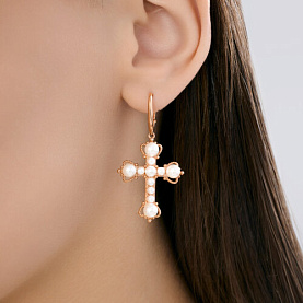 Серьги SOKOLOV - Серебро 925, Жемчуг синтетический (арт. 93022527)