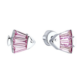 Серьги SOKOLOV - Серебро 925, Синтетический рубин (арт. 94025719)