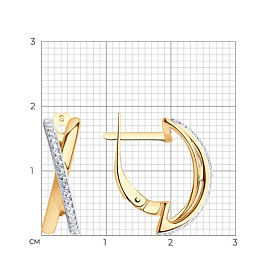 Серьги SOKOLOV - Серебро 925, Фианит (арт. 93020678)