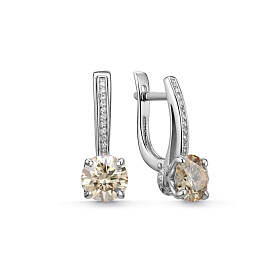 Серьги Дар - Серебро 925, Муассанит, Фианит (арт. С-5140рс162000)
