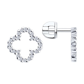 Серьги SOKOLOV - Серебро 925, Фианит (арт. 94027369)