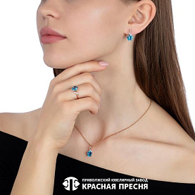 Подвеска Красная пресня - Серебро 925, Фианит, Шпинель (арт. 53814949Д14)