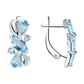 Серьги SOKOLOV - Серебро 925, Топаз (арт. 92021801)