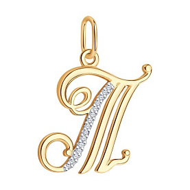 Подвеска SOKOLOV - Золото 585, Фианит (арт. 034541)