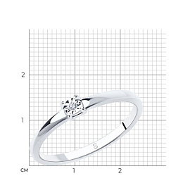 Кольцо SOKOLOV - Серебро 925, Бриллиант (арт. 87010016)