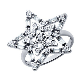 Кольцо SOKOLOV - Серебро 925, Фианит (арт. 94013855)